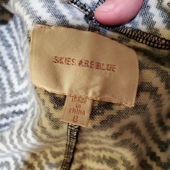 Skies are blue sweater womens size small black white convertible cardigan office - Picture 6 of 6